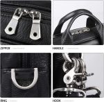 Augus Leather Laptop Briefcase for Men,Waterproof Travel Messenger Duffle Bags 15.6 Inch Laptop Bag - Image 5